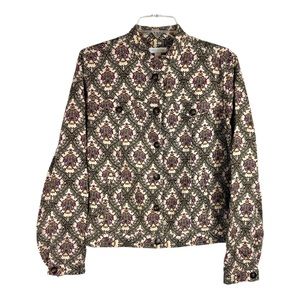 Geometric button down blazer